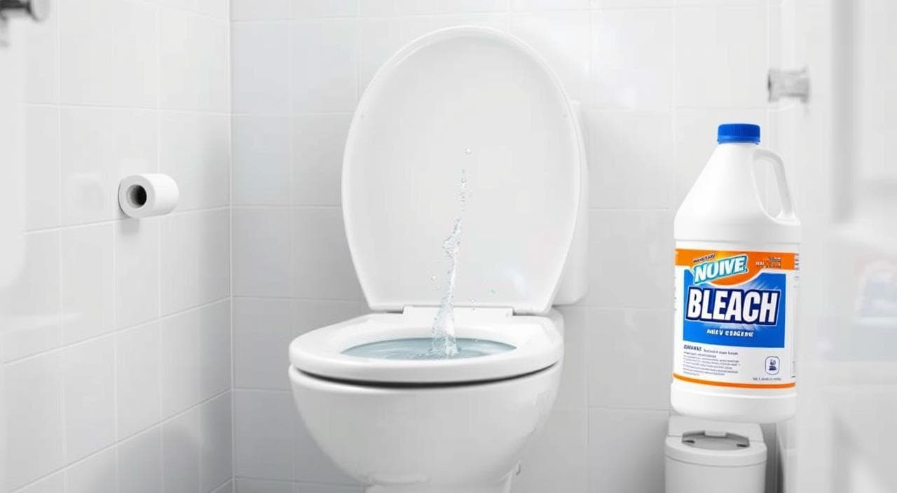 desentupir vaso sanitário com água sanitária
